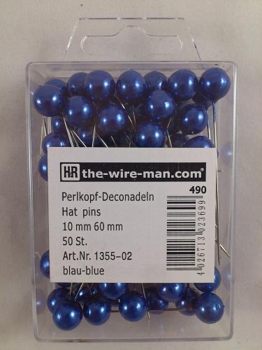 Farbigen Pins 10 mm 50 st. blau